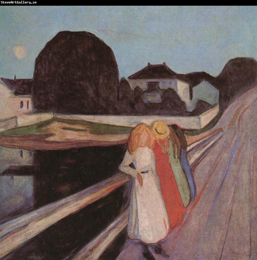 Edvard Munch Four Girl on the bridge